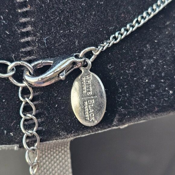 WHBM Chic Sterling Silver and Rhinestone Circle Pendant Necklace - Picture 2 of 6